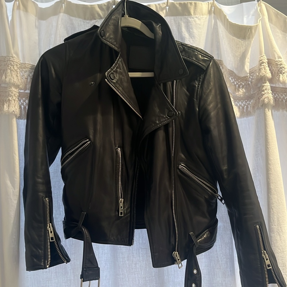 Allsaints Balfern Leather Jacket size US4